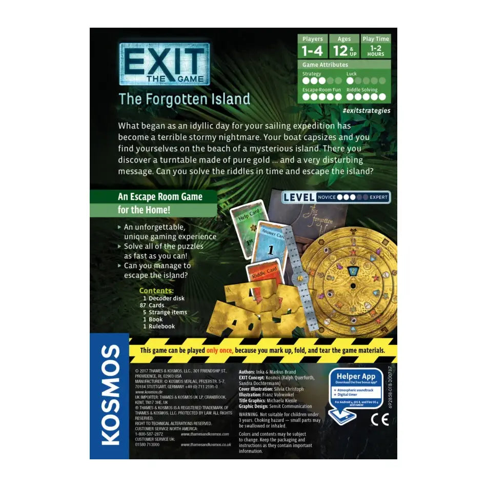 Exit: The Game The Forgotten Island Board Game Kosmos