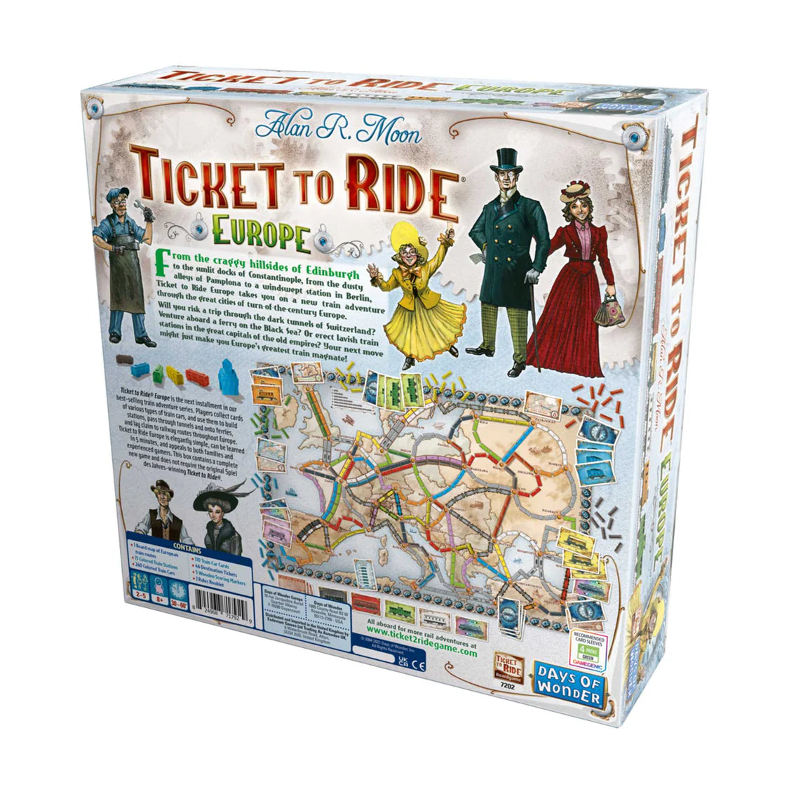 Ticket to Ride Europe Board Game Days of Wonder