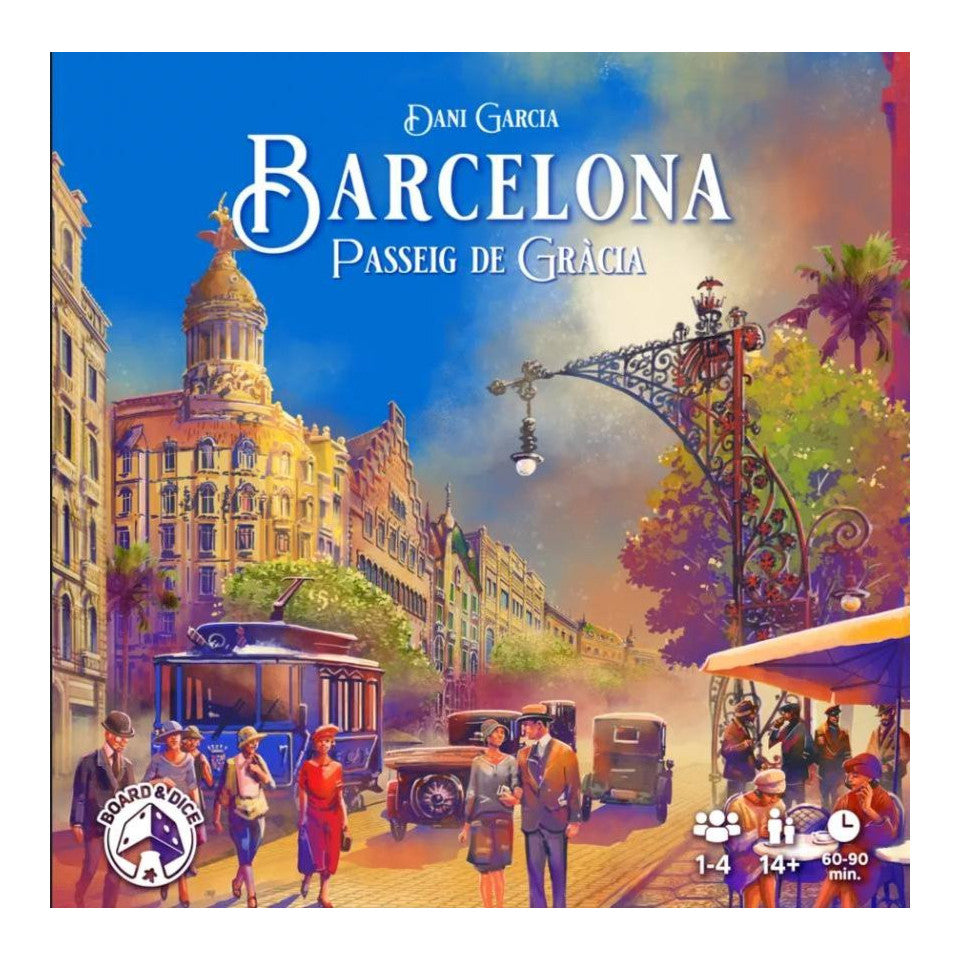 Barcelona: Passeig de Gracia Board Game Board & Dice