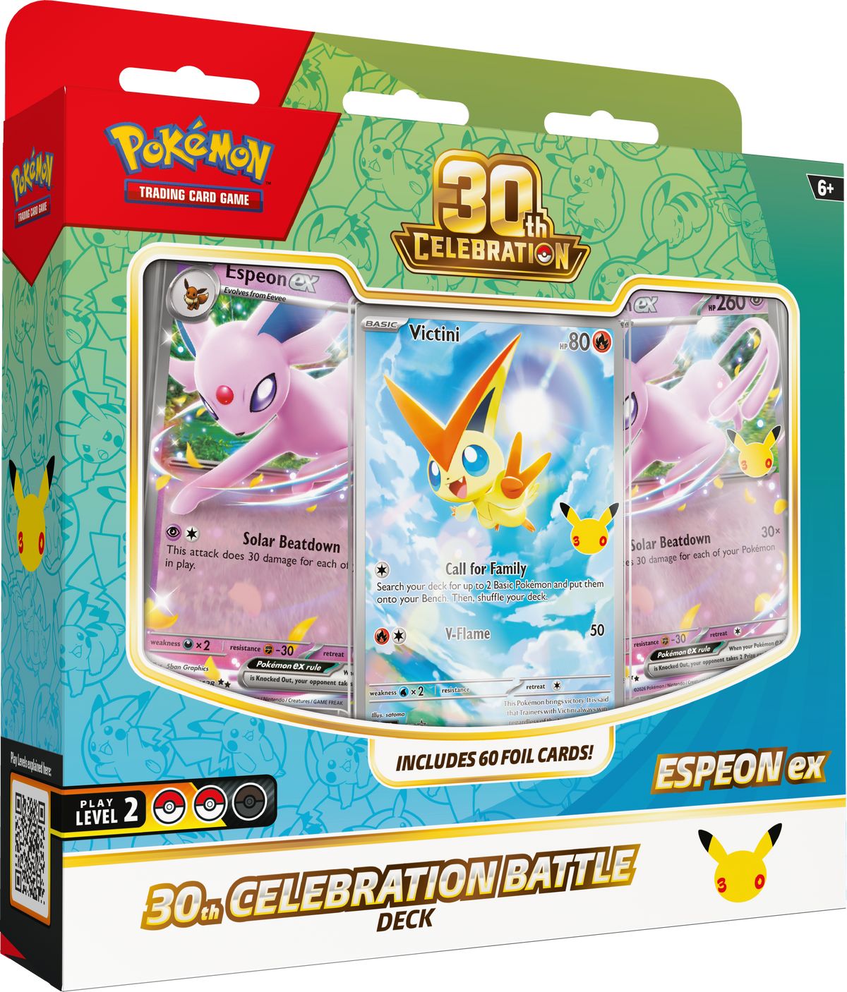 Pokémon TCG: 30th Celebration Battle Deck— Espeon ex or Umbreon ex Trading Cards Pokemon Company