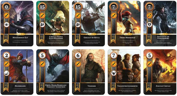 Gwent: 10 Legendary Ballad Nilfgaard Booster Pack Card Game No Loading Games