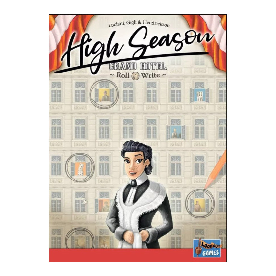 High Season: Grand Hotel Roll & Write Board Game Lookout Game