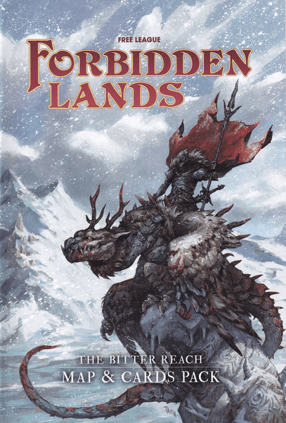 Forbidden Lands: The Bitter Reach Map & Cards Pack Free League Publishing