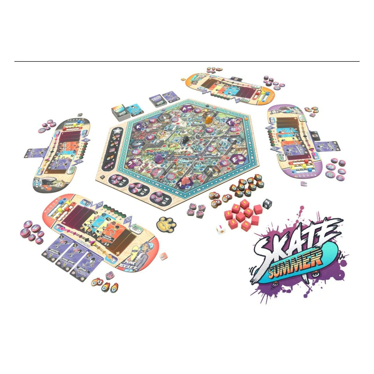 Skate Summer Board Game Pandasaurus Games