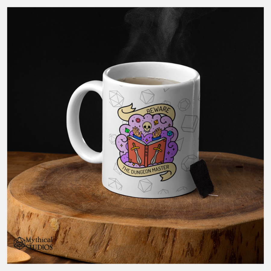 Beware The Dungeon Master Mug Gifts Mythical Studios