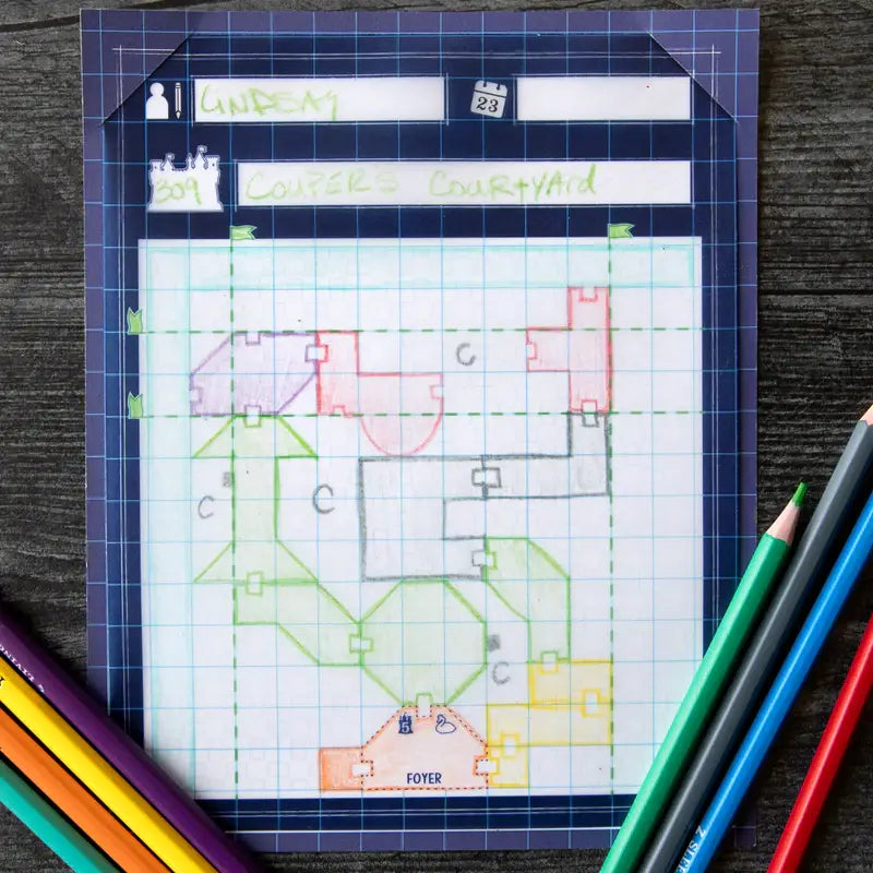 Blueprints of Mad King Ludwig Board Game Bézier Games