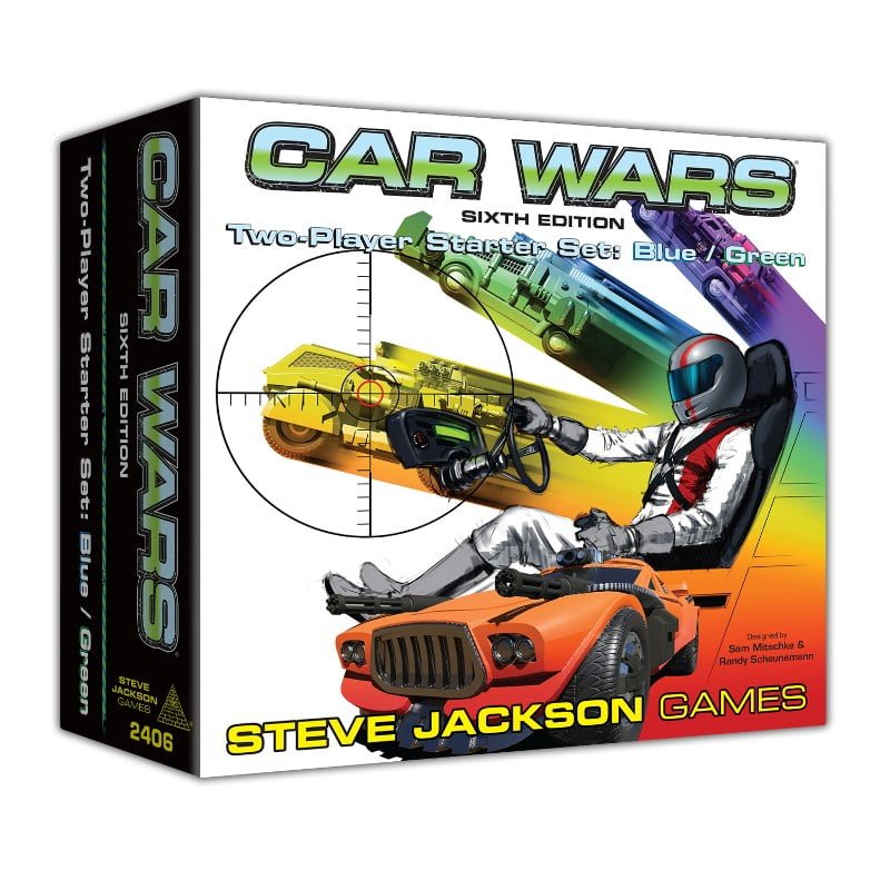 Car Wars (Sixth Edition): Two-Player Starter Set: Blue / Green Board Game Steve Jackson Games