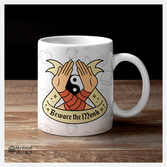 Beware The Monk Mug Gifts Mythical Studios