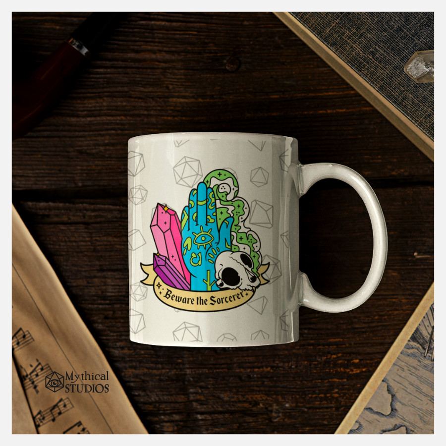 Beware The Sorcerer Mug Gifts Mythical Studios