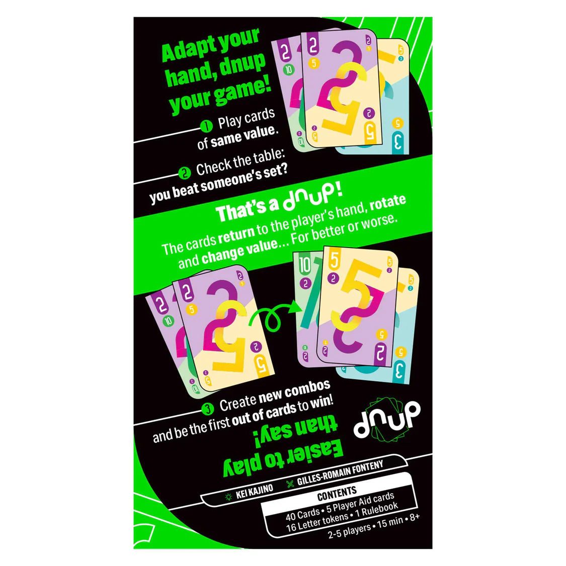 dnup Card Game Space Cowboys
