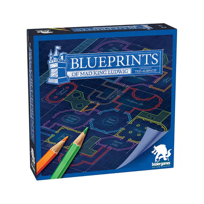 Blueprints of Mad King Ludwig Board Game Bézier Games