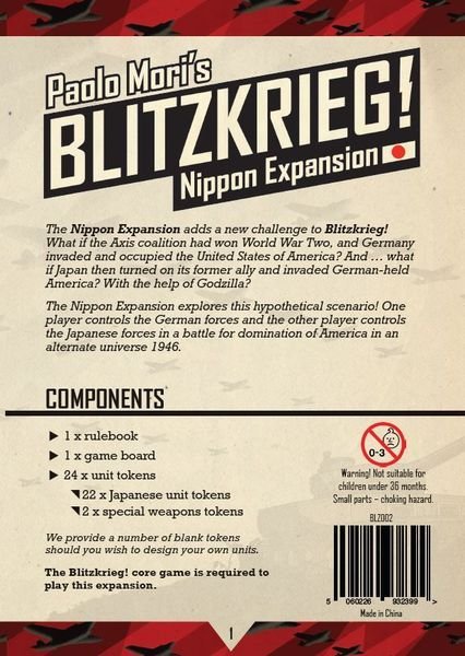 Blitzkrieg!: Nippon Expansion Board Game PSC Games