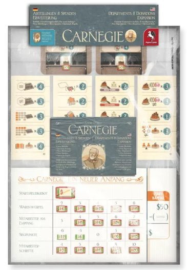 Carnegie: Departments & Donations Board Game Pegasus Spiele