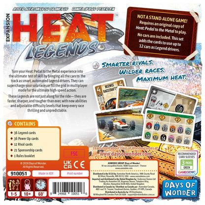 Heat: Legends Board Game Days of Wonder