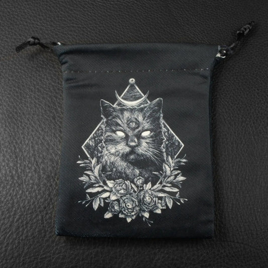 Feline Familiar Fantasy Drawstring Dice Bag Dice Bag DiceBag.co.uk