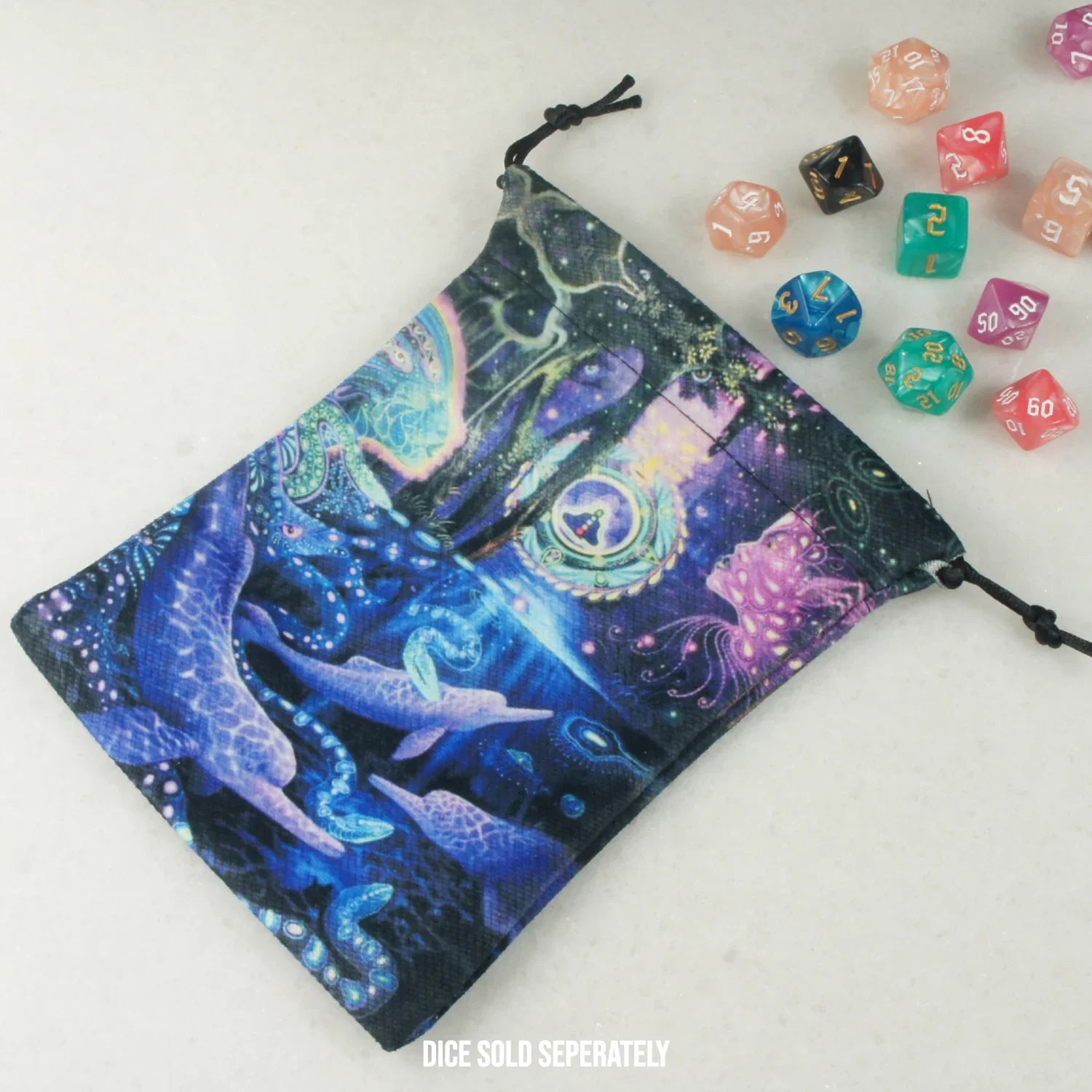 Enchanted Jungle River Fantasy Drawstring Dice Bag Dice Bag DiceBag.co.uk