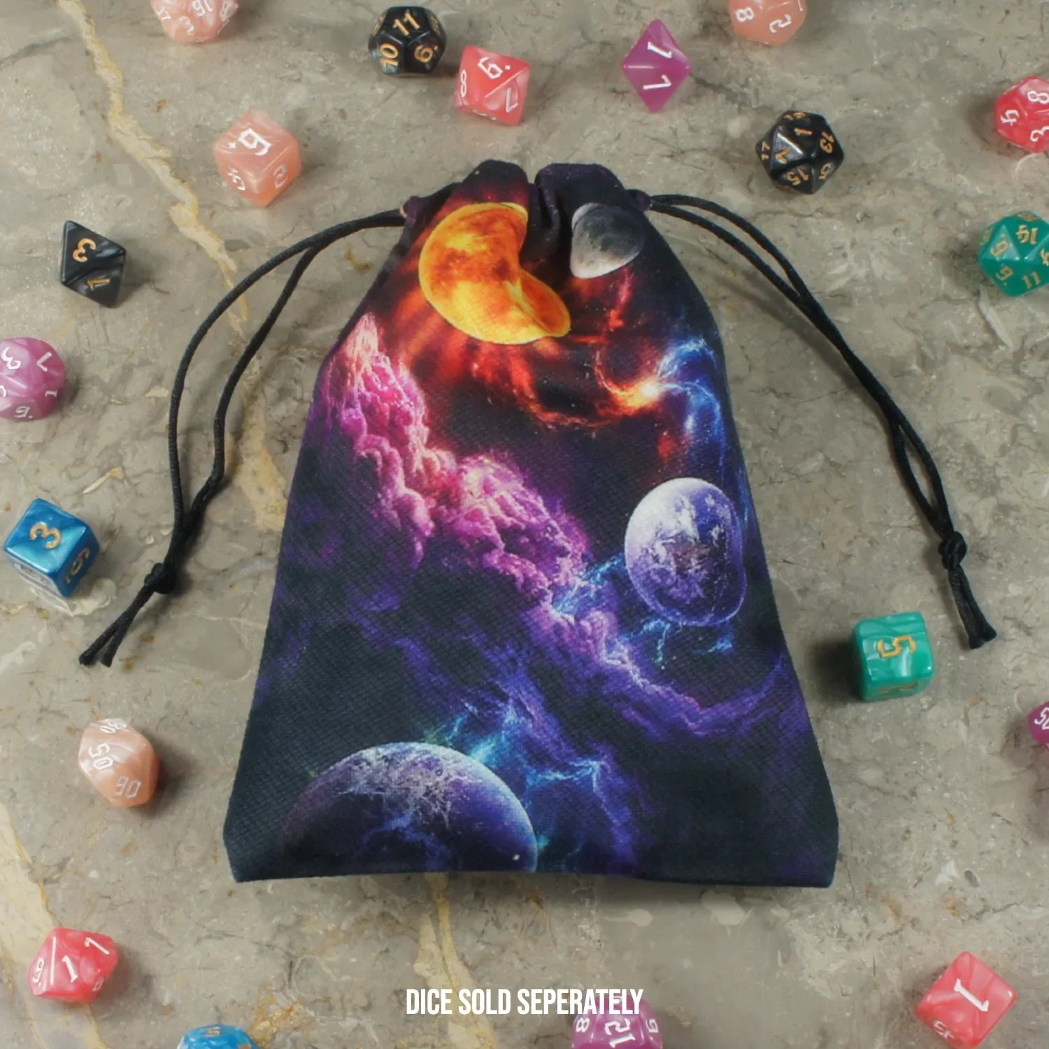 Galactic Dawn Celestial Drawstring Dice Bag Dice Bag DiceBag.co.uk