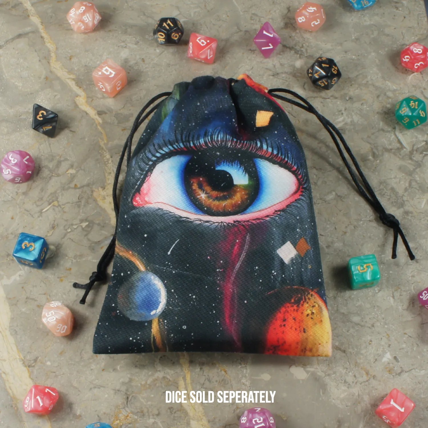 Allseeing Being Celestial Drawstring Dice Bag Dice Bag DiceBag.co.uk