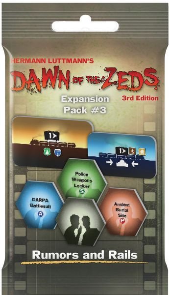 Dawn of the Zeds (Third edition): Expansion Pack #3 Rumors and Rails Board Game Victory Point Games