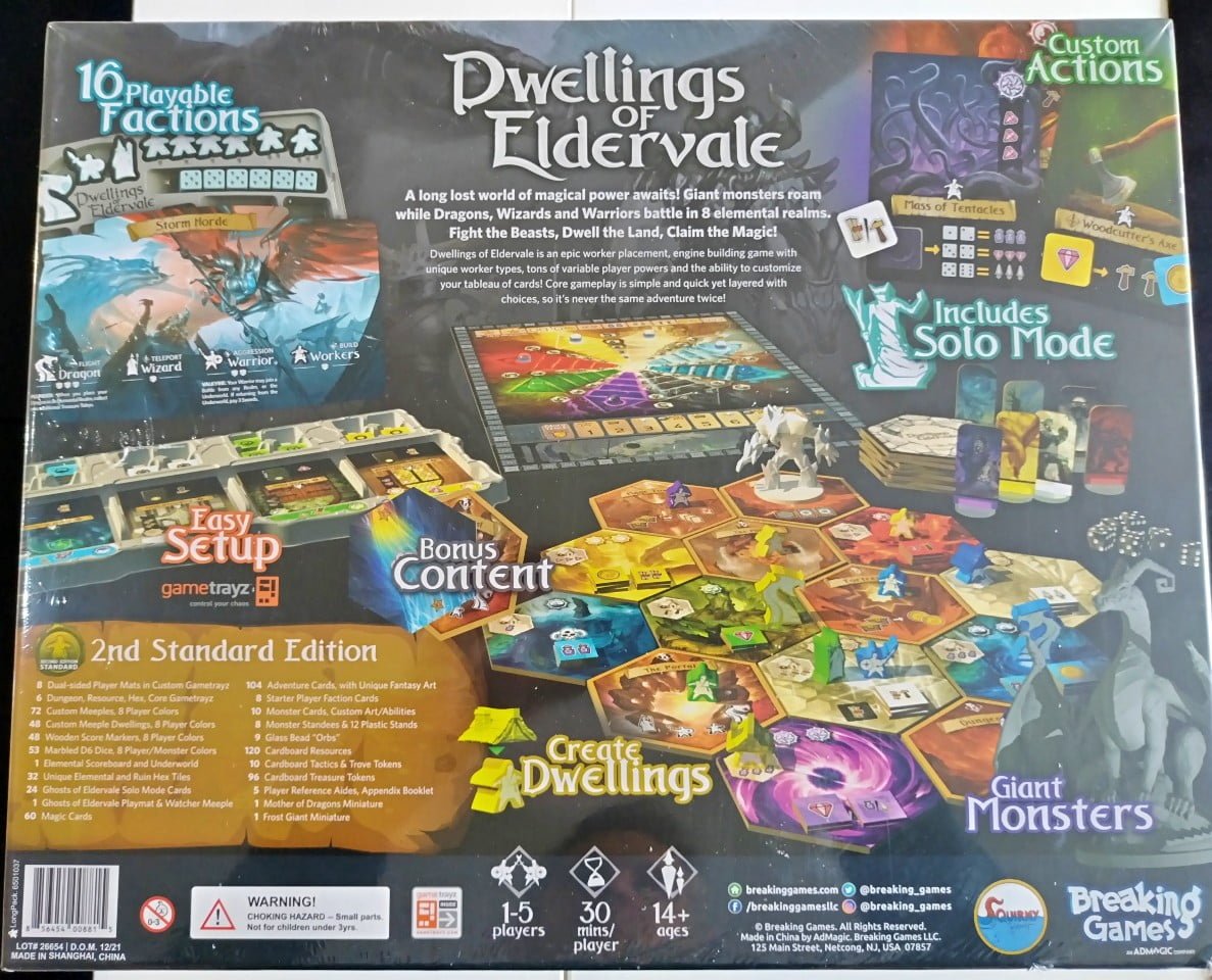 Dwellings of Eldervale Second Edition (Standard) Board Game Breaking Games