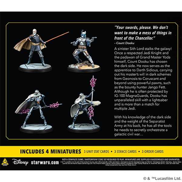 Twice the Pride (Count Dooku Squad Pack): Star Wars Shatterpoint Miniatures Atomic Mass Games