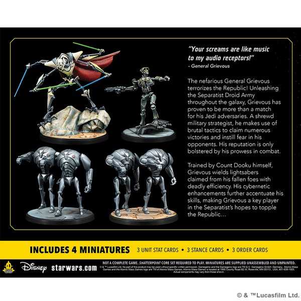 Appetite for Destruction (General Grievous Squad Pack): Star Wars Shatterpoint Miniatures Atomic Mass Games
