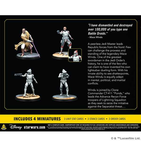 This Party's Over (Mace Windu) Squad Pack: Star Wars Shatterpoint Miniatures Atomic Mass Games