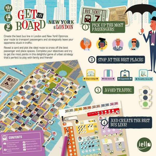 Get on Board: New York & London Board Game Iello