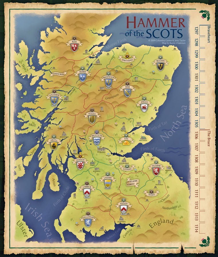 Hammer of the Scots (Deluxe 3rd Edition) Board Game Columbia Games