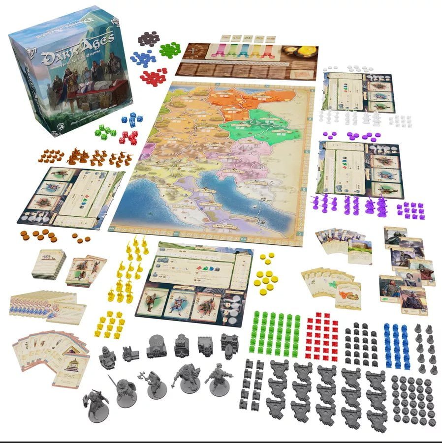 Dark Ages: Holy Roman Empire Board Game Board&amp;DIce