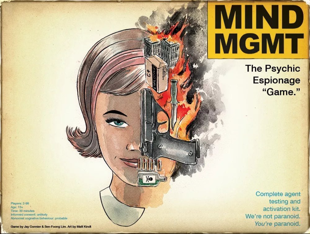 Mind MGMT: The Psychic Espionage “Game.” Board Game Off the Page Games