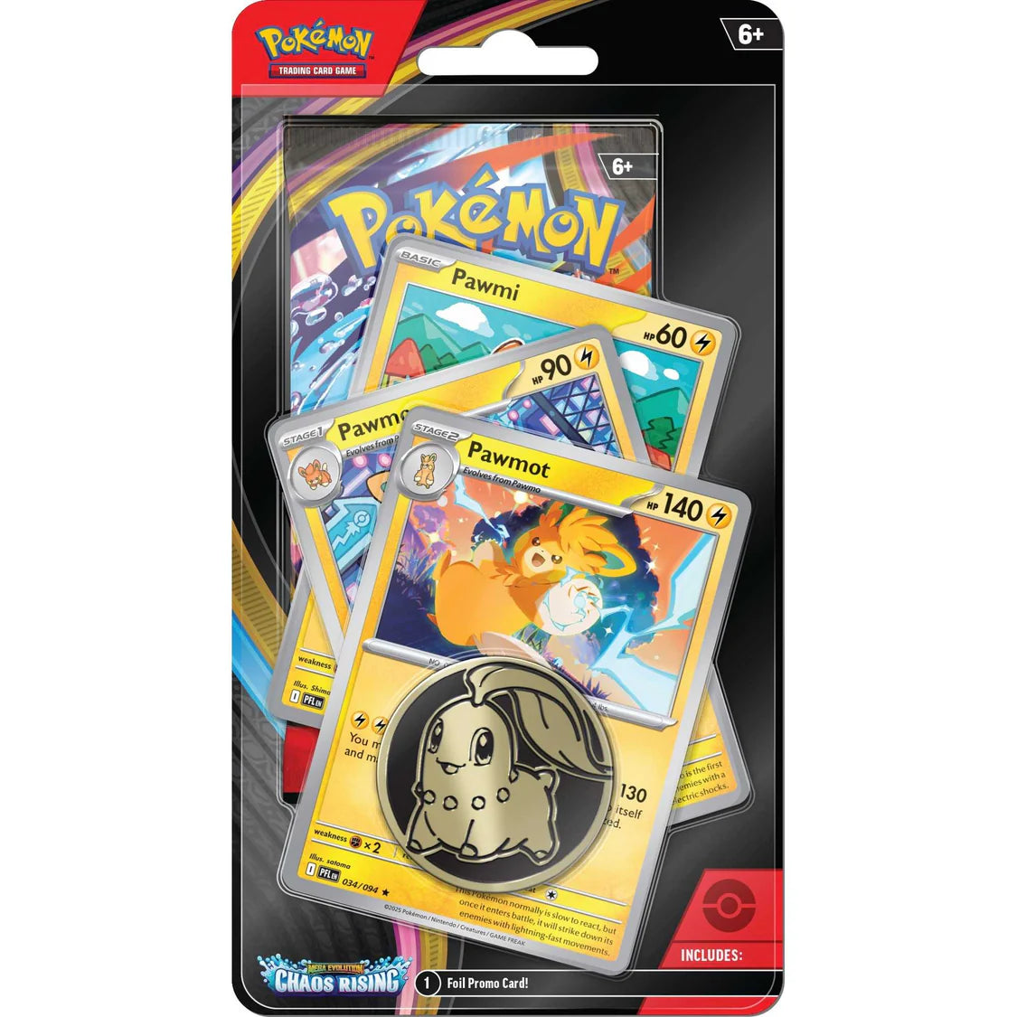 Pokémon TCG: Mega Evolution Chaos Rising - Premium Checklane - Pawmot Trading Cards Pokemon Company