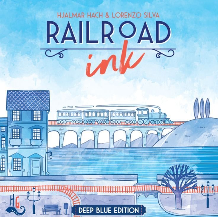 Railroad Ink: Deep Blue Edition Board Game Cool Mini Or Not