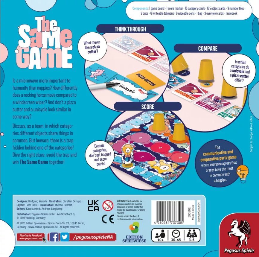 The Same Game Board Game Edition Spielwiese