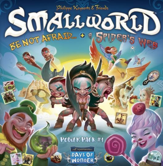 Small World Power Pack 1: Be Not Afraid & A Spider Web Board Game Days of Wonders