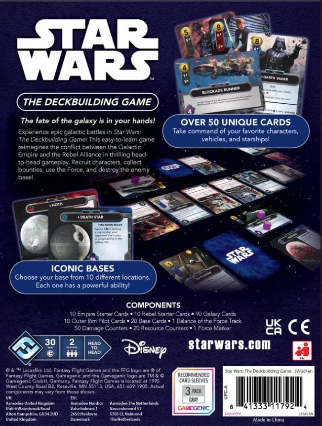 Star Wars: The Deckbuilding Game Board Game Fantasy Flight Games