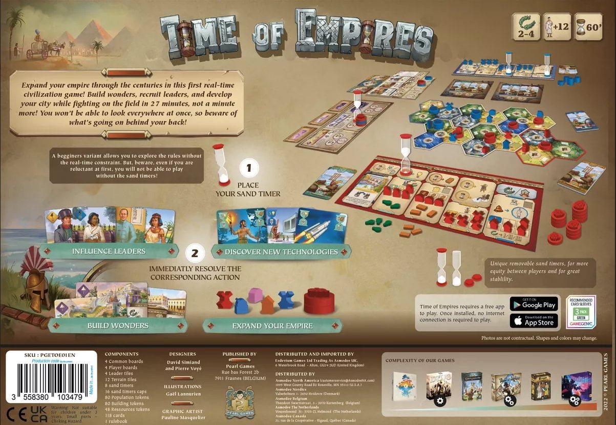 Time of Empires Board Game Pearl Games