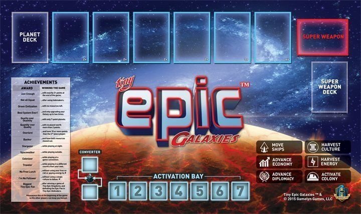 Tiny Epic Galaxies Game Mat Board Game Gamelyn Games