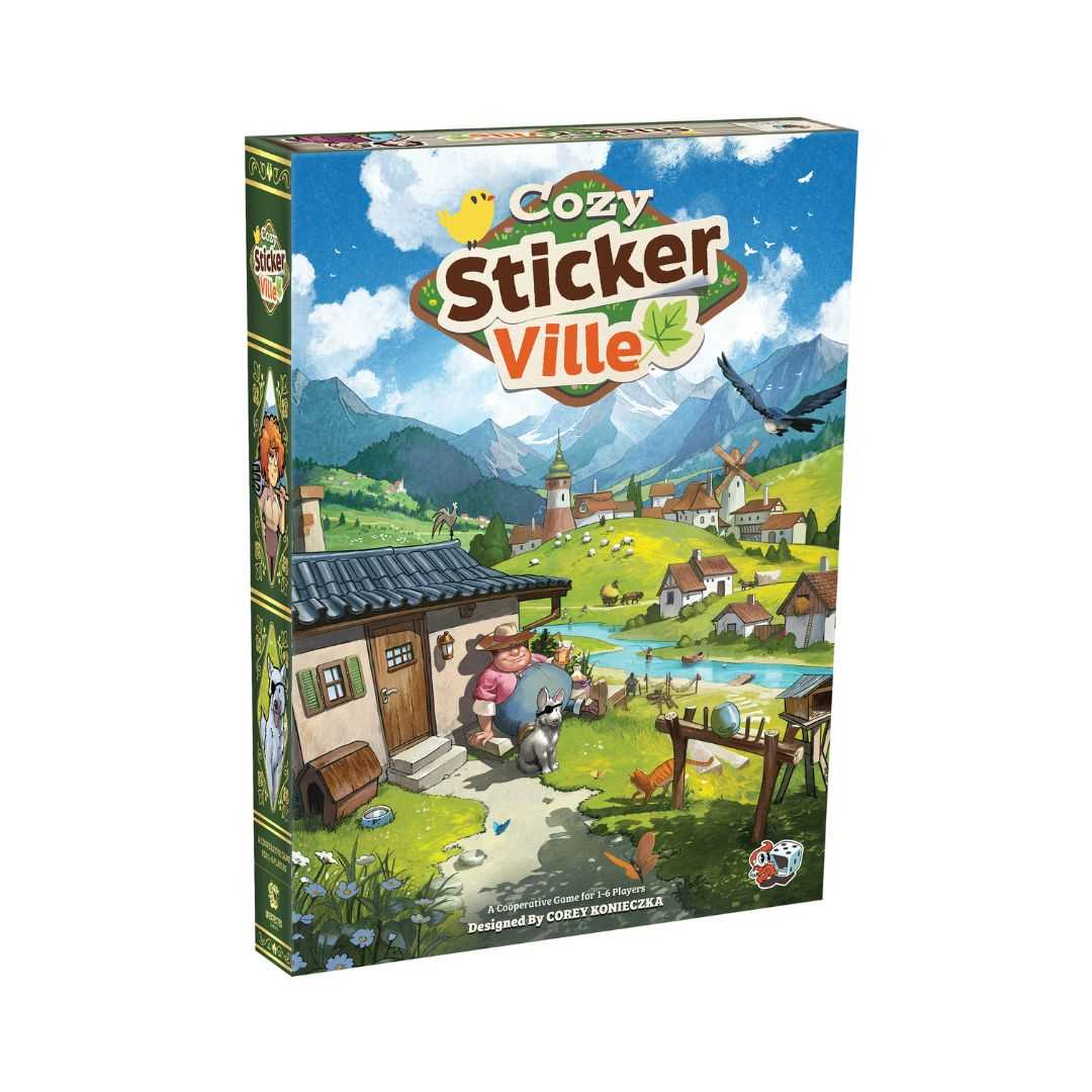Cozy Stickerville Board Game Unexpected Games
