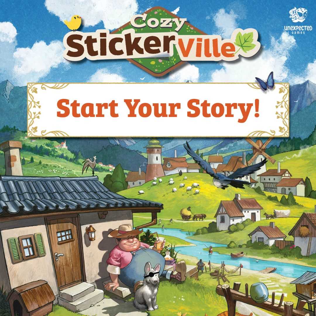 Cozy Stickerville Board Game Unexpected Games