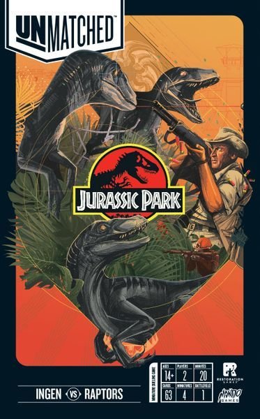 Unmatched: Jurassic Park InGen vs Raptors Board Game Restoration Games