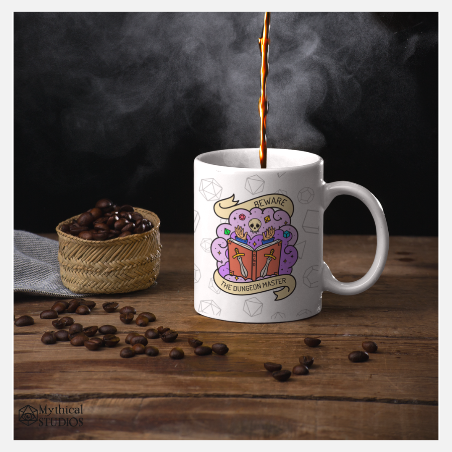 Beware The Dungeon Master Mug Gifts Mythical Studios