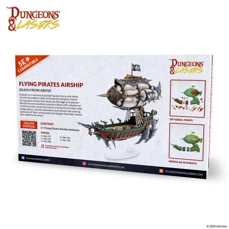 Dungeons and Lasers Deuslair: Flying Pirates Airship Terrain Archon Studio