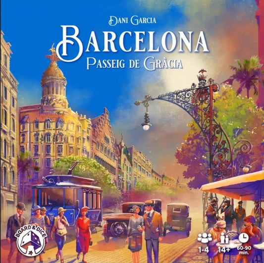 Barcelona: Passeig de Gracia Board Game Board &amp; Dice