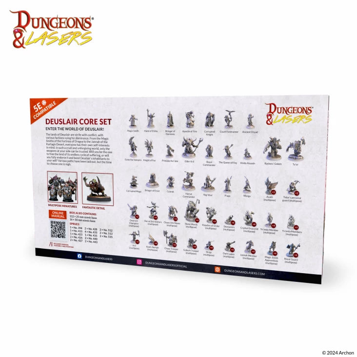 Dungeons and Lasers Deuslair: Core Set Miniatures Archon Studio