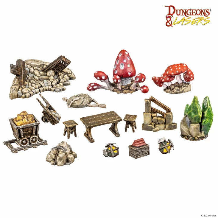 Dungeons and Lasers Dwarven Mine Props Terrain Archon Studio