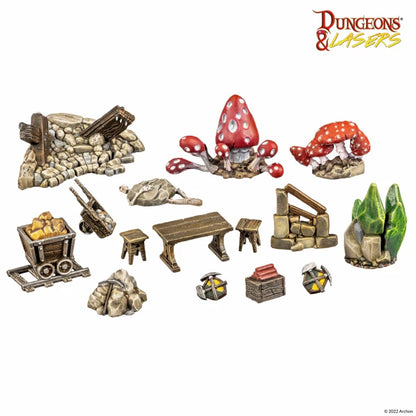 Dungeons and Lasers Dwarven Mine Props Terrain Archon Studio