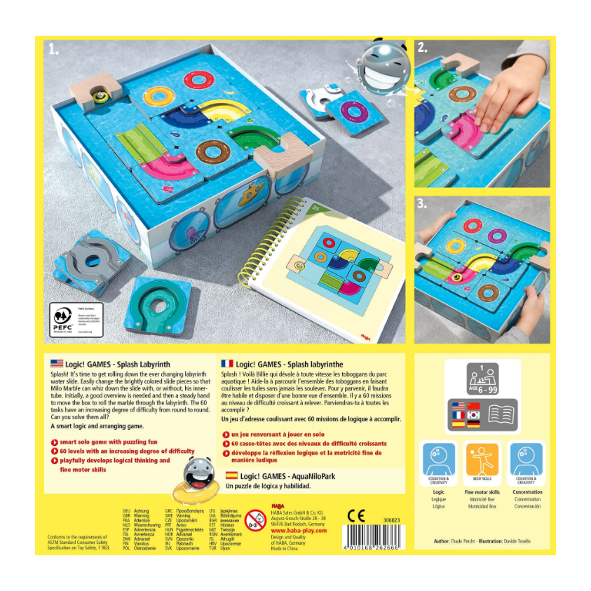 HABA Logic Games! - Splash Labyrinth Board Game Kids Board Game HABA