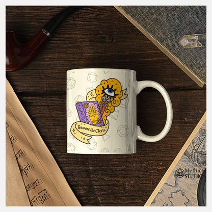 Beware The Cleric Mug Gifts Mythical Studios