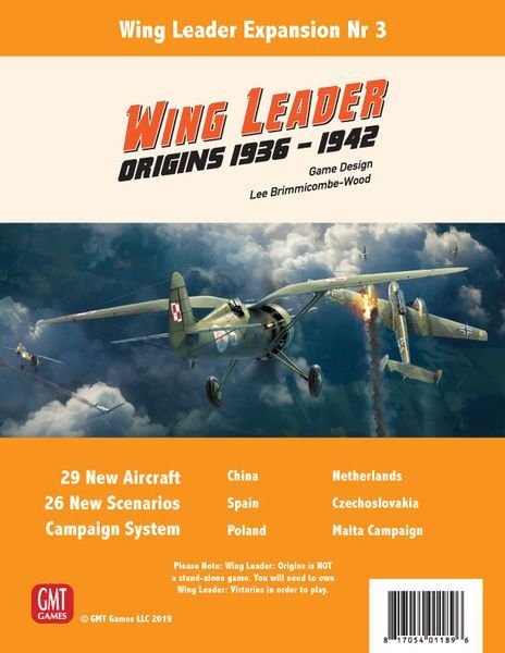 Wing Leader: Origins 1936-1942  GMT Games